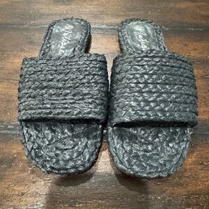 Matisse Hallie raffia slides